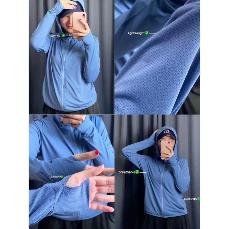 JAKET OLAHRAGA WANITA UV PROTECTIVE UNIQLO LENGAN PANJANG / JAKET OLAHRAGA WANITA BEST SELLER TERMUR