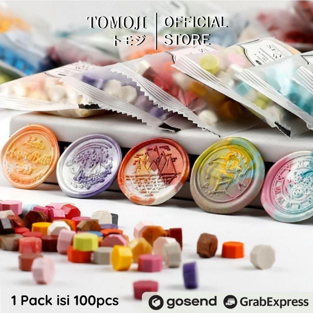 

Tomoji Wax Seal Stamp – Hiasan Amplop Unik - Lilin Segel Amplop Premium Estetik - 100pcs per pack