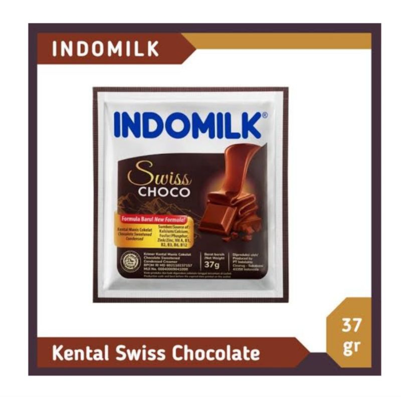 

indomilk swiss choco sachet/indomilk coklat/susu kental manis coklat/indomilk coklat renteng