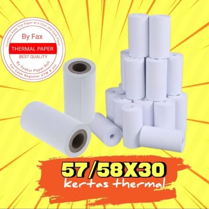 

Promo Kertas Struk Thermal Murah 57/58x30 Isi 100 Roll