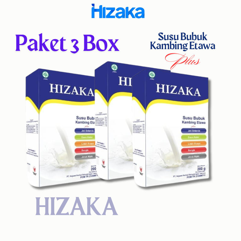 

PAKET BANDLING 3BOX HIZAKA SUSU KAMBING ETAWA MEMBANTU MENGURANGI LEMAK