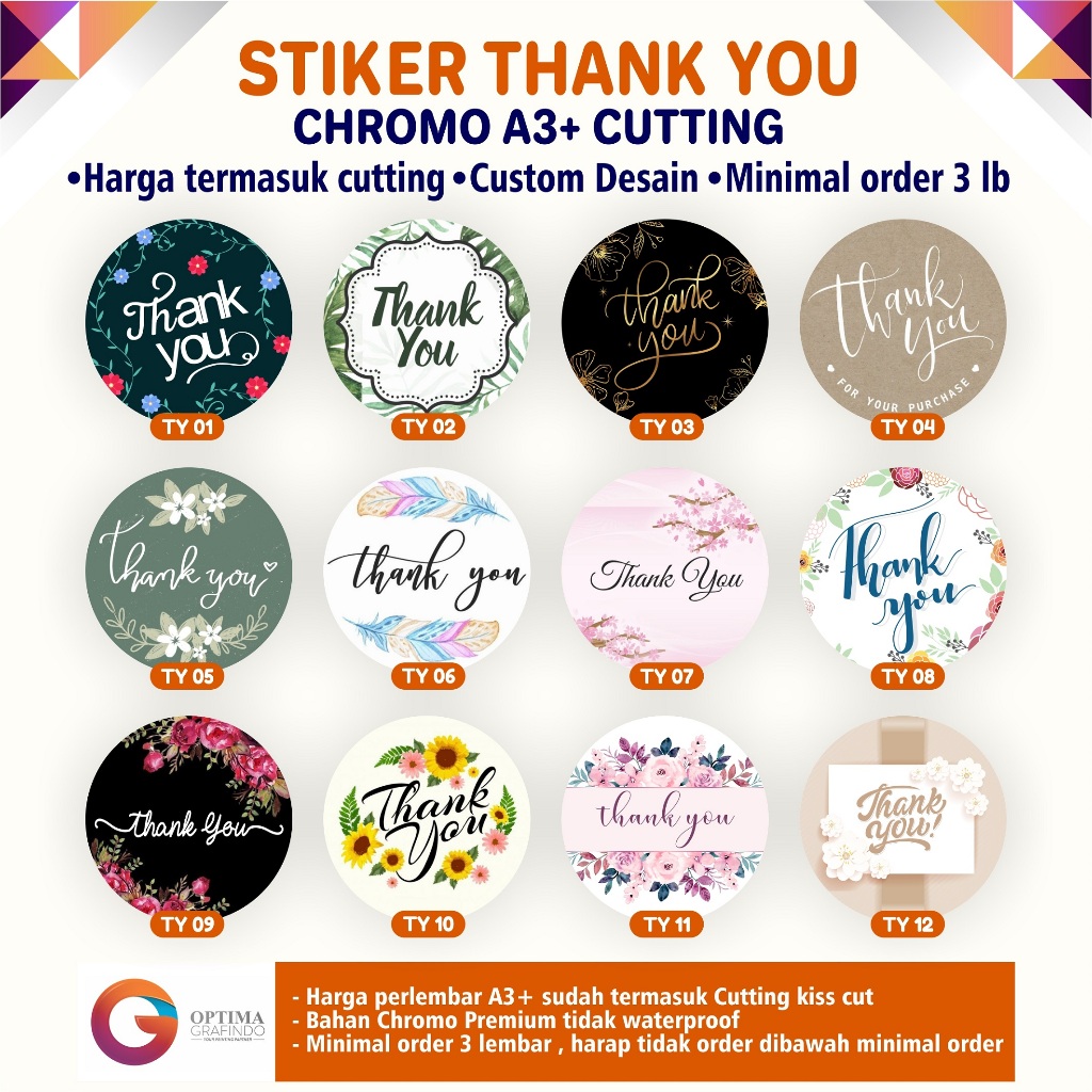 

Thank You Sticker / Stiker Terima Kasih / Stiker Segel Kemasan Terima Kasih