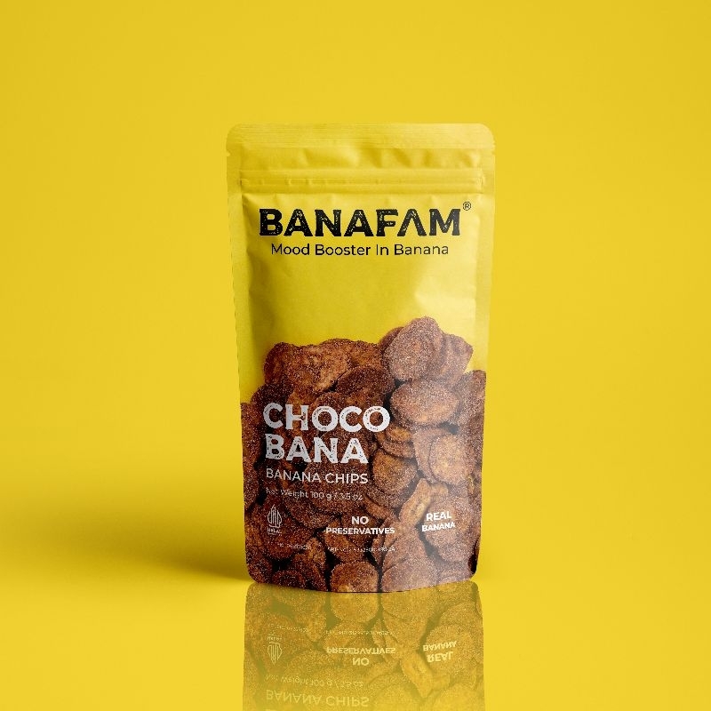 

Banafam - Banana Chips Chocolate - No Preservatives - Keripik Pisang Cokelat