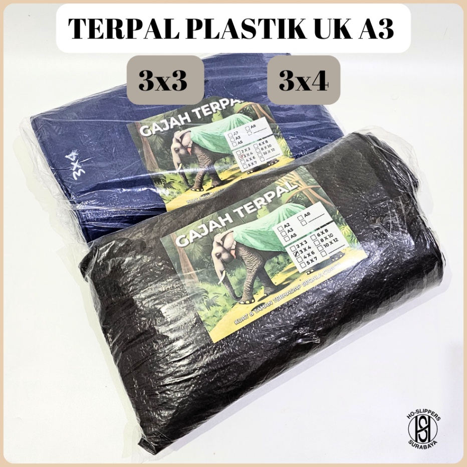 COD TERPAL PLASTIK A3 UK 3X3 3X4  TERPAL PLASTIK  TERPAL A3