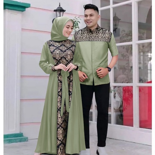 REAL PIC  PAKAIAN COUPLE WANITA  PRIA DEWASA TERBARU CP BATIK IRWANSYAH 3 UKURAN  Baju Couple Famill