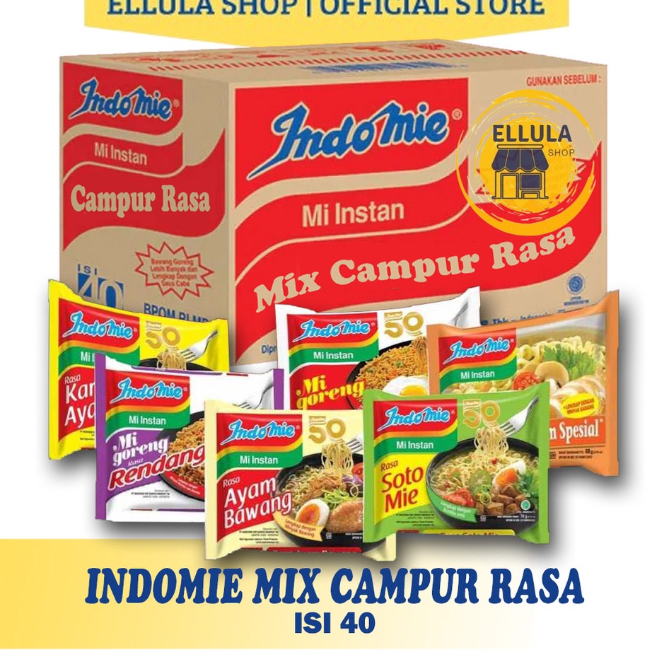 

Best ELLULA Shop INDOMIE 1 DUS ISI 4 BISA CAMPUR