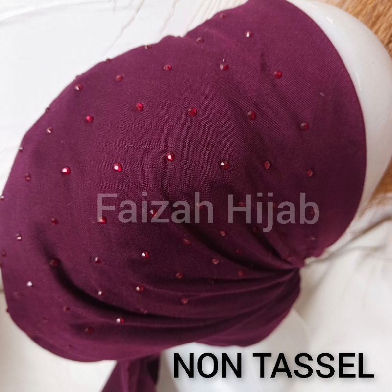 Segi Empat Paris Voal  Payet Tabur Hijab Jilbab Kerudung Swarovski non tassel