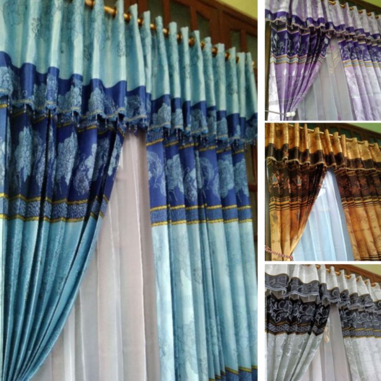 Gorden Prada Smokring Model Poni Pisah Gorden jodha gorden jendela pintu minimalias korden ruang tam