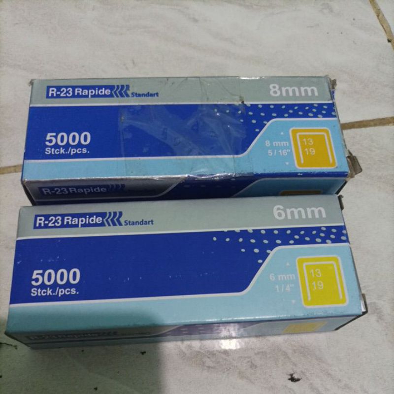 

RAPIDE Isi Staples Jok Tangan Manual Gun 5000pcs 13/6 6mm 13/8 8mm