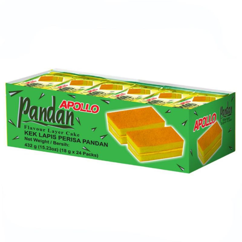 

APOLLO Pandan Layer Cake Malaysia (24 pek)