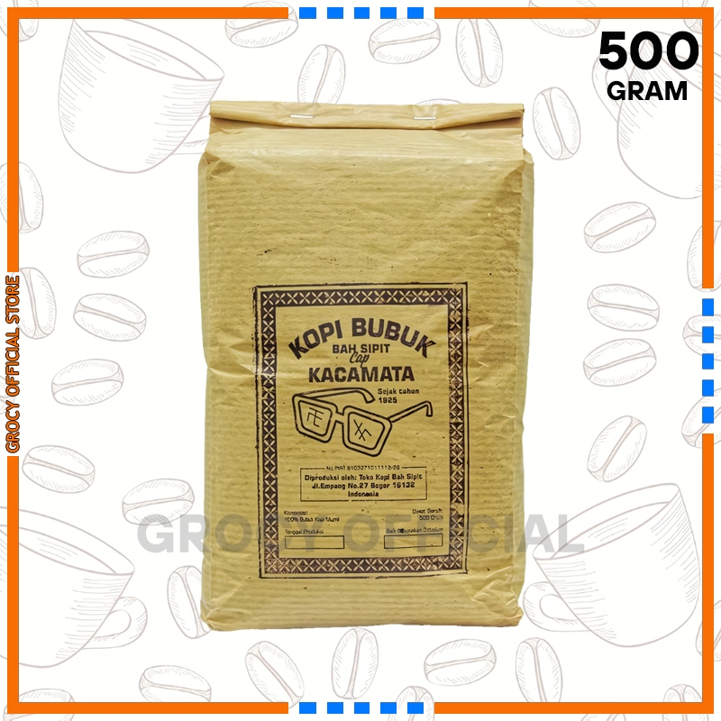 

Kopi Bah Sipit Cap Kacamata 500 Gram Tanpa Gula