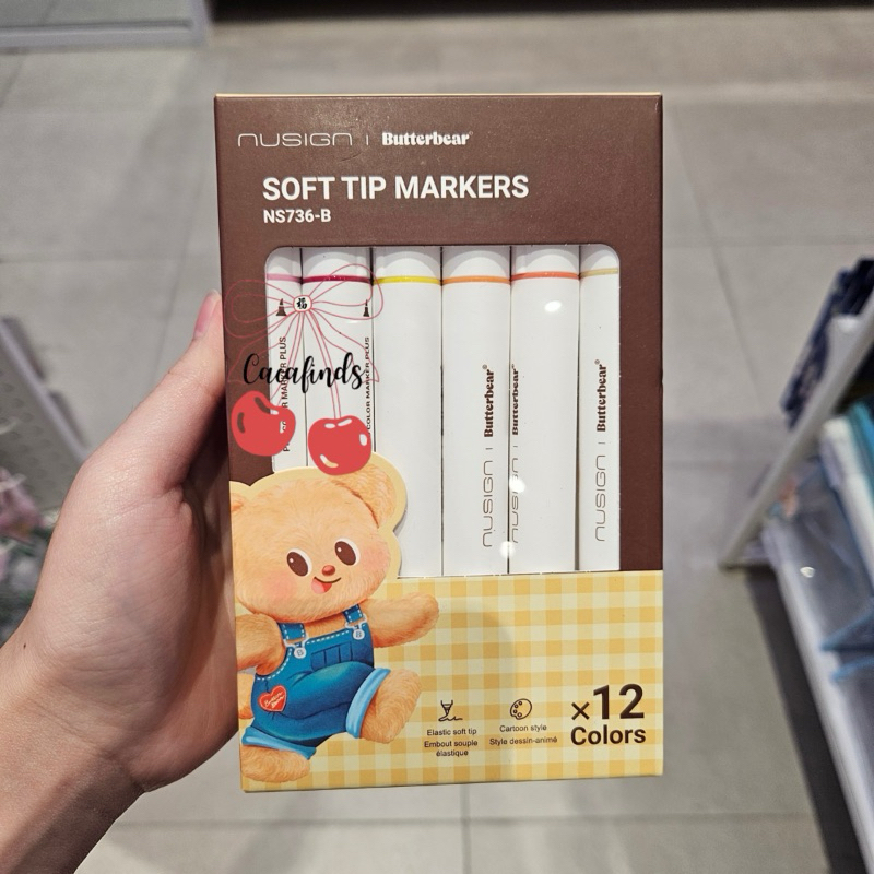 

MINISO x Butterbear‼️Stabilo / Spidol 12 Warna / Soft Tip Marker Butterbear Collection (12 Warna)