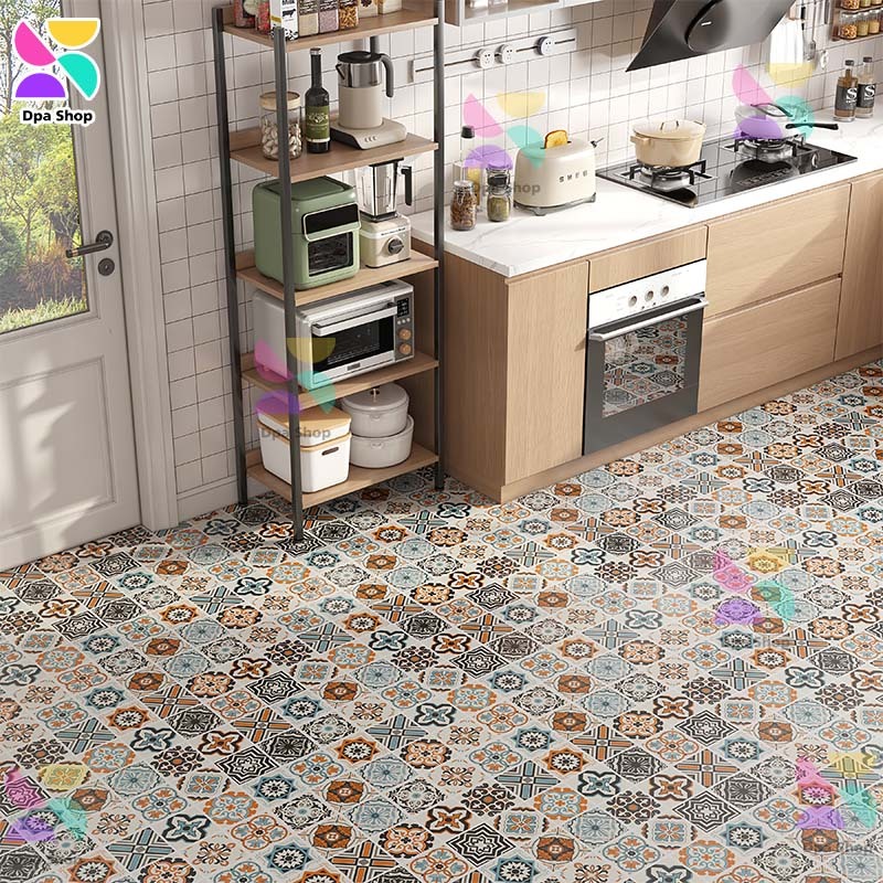 Karpet Lantai Vinyl Meteran Roll 3 Meter X 60 Cm Motif Kayu Bertekstur Emboss Dekorasi Lantai Anti