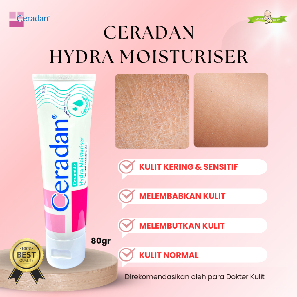 CERADAN HYDRA MOISTURISER LOTION MELEMBABKAN KULIT KERING 80gr / 150gr