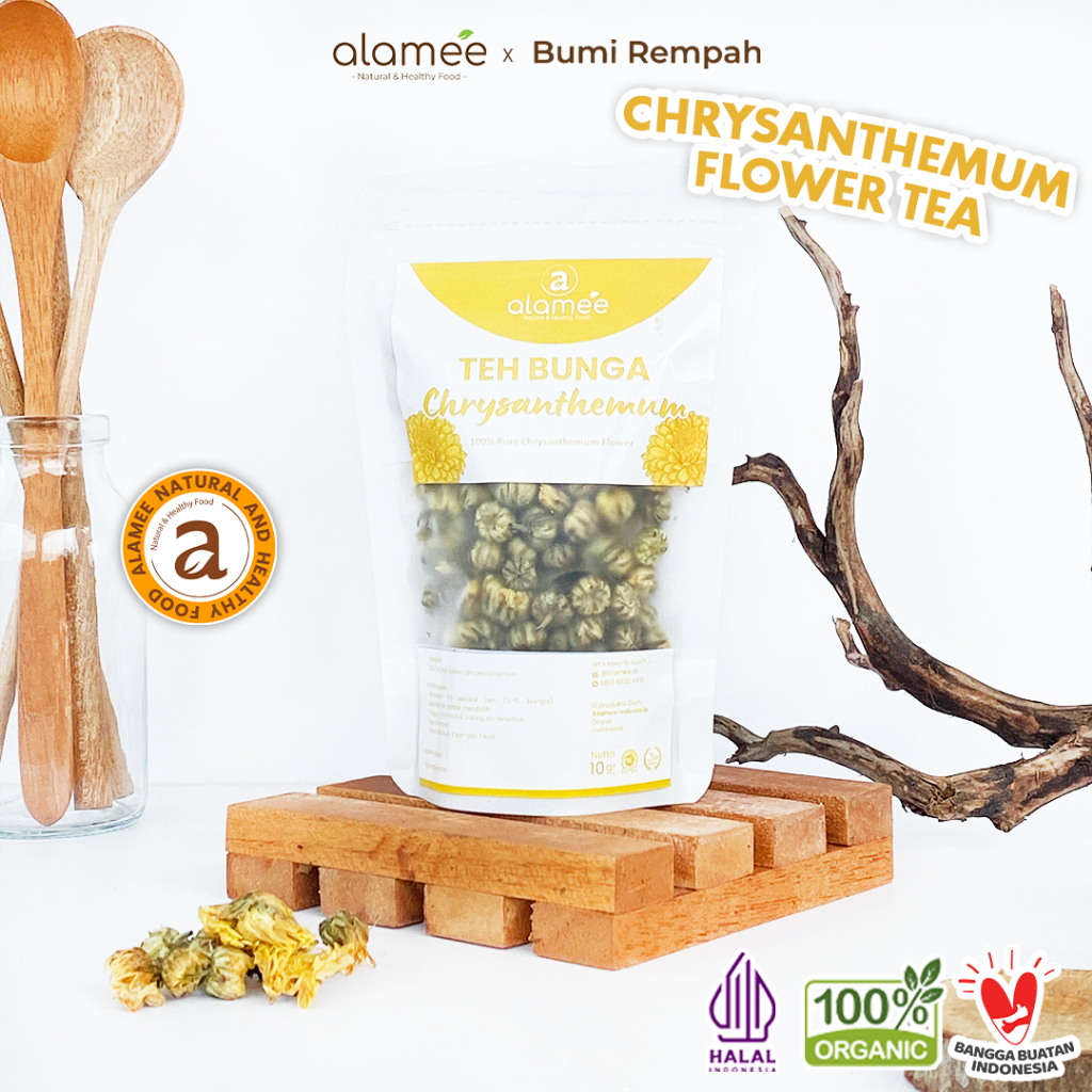 

ALAMEE Teh Bunga Chrysanthemum Tea Krisan Emas Golden Crysant Herbal Alami Organik Crysanthemum 10gr