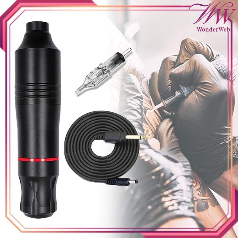 Set Mesin Tato Pen Alat Tatto Tubuh Mesin Tatto Pen Rotary Mesin Tattoo Rotary Pen Mesin Tato Pen