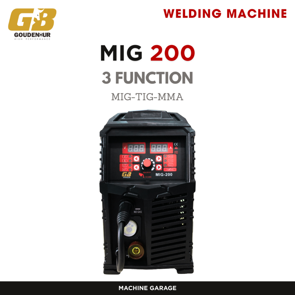 Mesin Las MIG 200 GB 3 in 1 tanpa co2 atau dengan gas