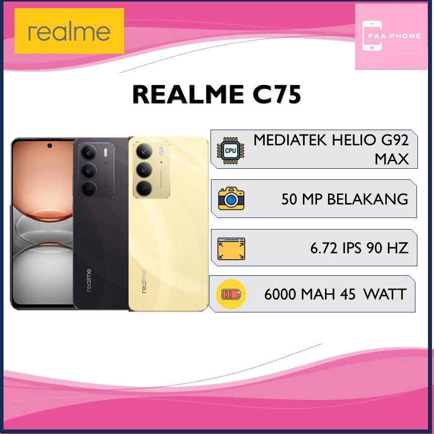 REALME C75 RAM 8GB ROM 256GB