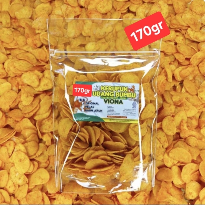 

KERUPUK UDANG BUMBU VIONA KHAS KOTABARU KALSEL GURIH & RENYAH BERAT 175 GR