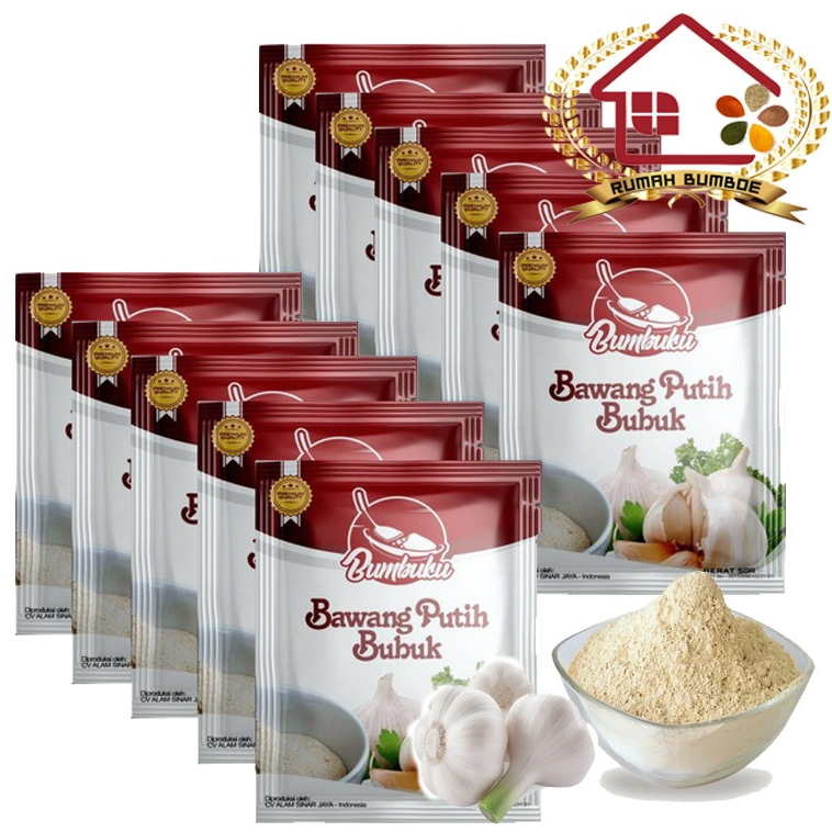 

(12 sachet x 4 gr) BUMBUKU Bawang Putih Bubuk Renceng