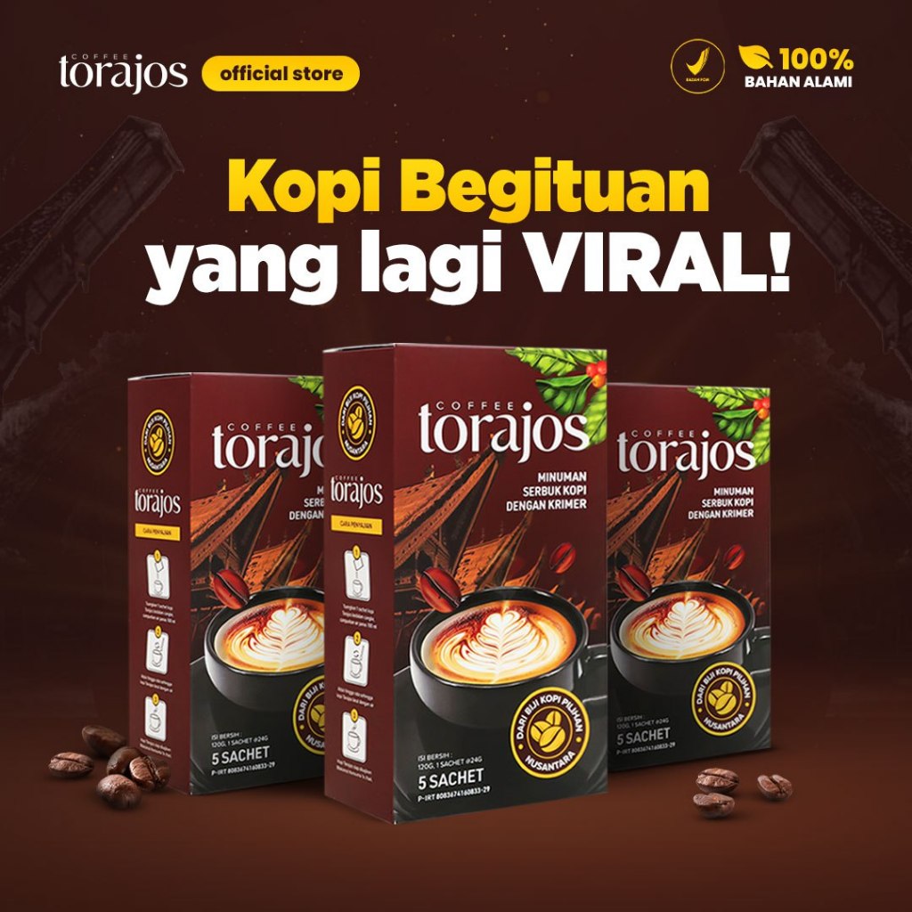 

Torajos - Kopi Stamina Pria Meningkatkan kesehatan hubungan Dengan ekstrak gingseng dan tongkat ali - paket 3 box