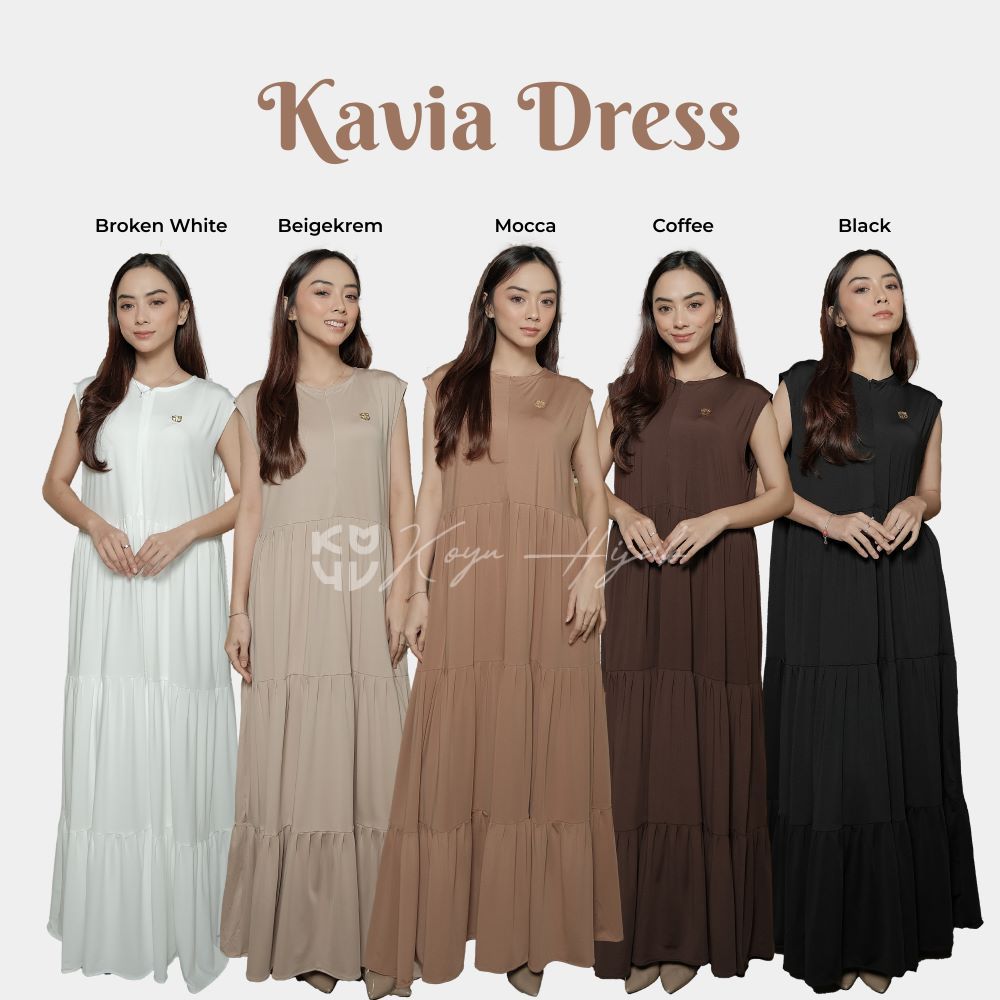 Koyuhijab KAVIA Dress/Iner Midi Dress Tanpa Lengan
