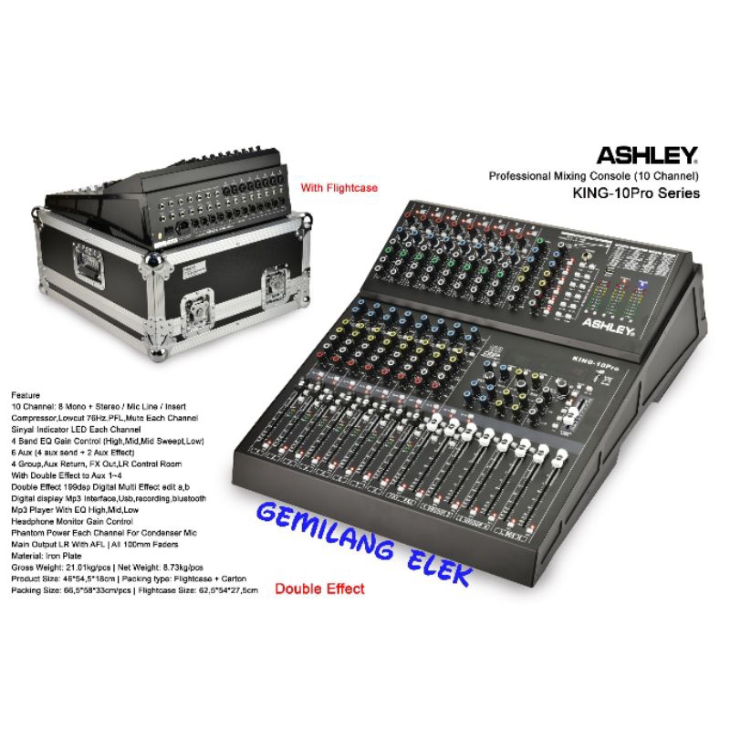 Mixer ASHLEY KING 10PRO + Hardcase Original