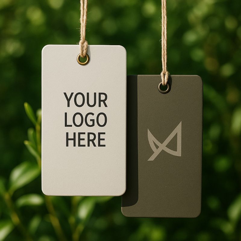 

(GRATIS DSAIN) Hangtag costume full color/ free tali/ cetak dua sisi/laminasi dof bulak balik/bahan ivory lembut/free dsain/costume produk #COSTUME PRODUK