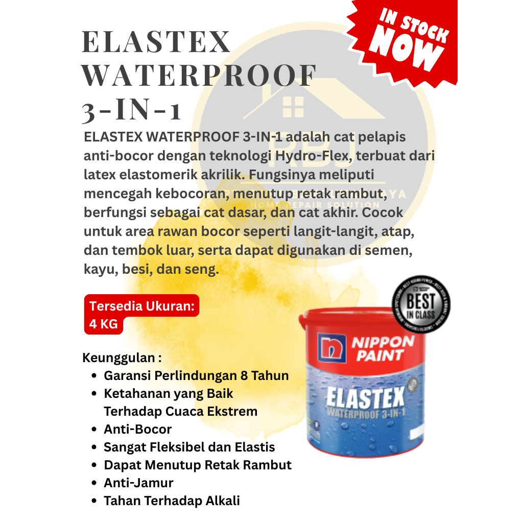 ELASTEX WATERPROOF 3-IN-1 - NIPPON PAINT