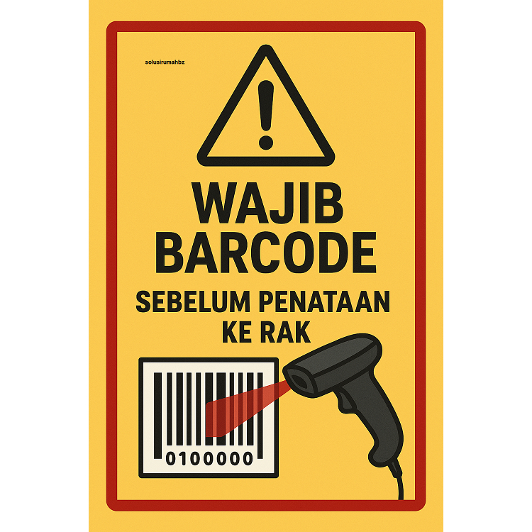 

LABEL STIKER TOKO 20X30CM WAJIB BARCODE SEBELUM PENATAAN KE RAK 20 x 30 cm