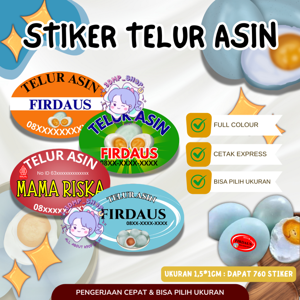 

STIKER LABEL TELUR ASIN
