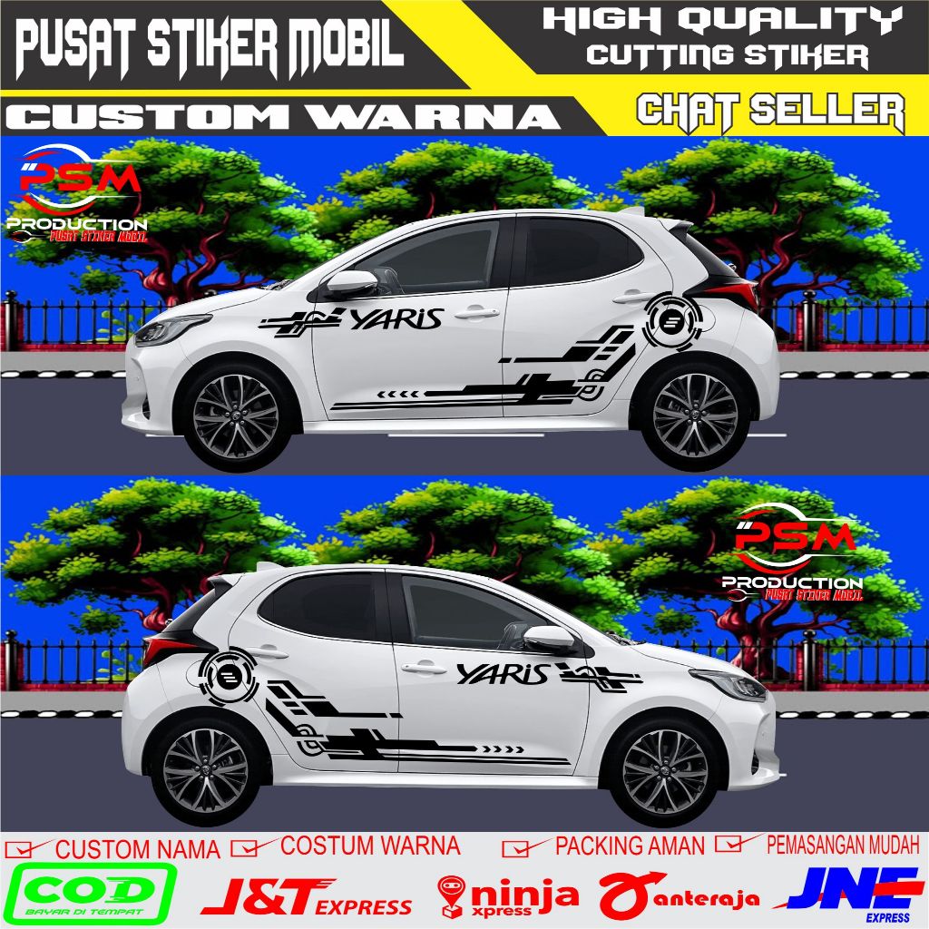 new stiker mobil yaris gr sticker mobil yaris sticker gr sport stiker striping mobil yaris