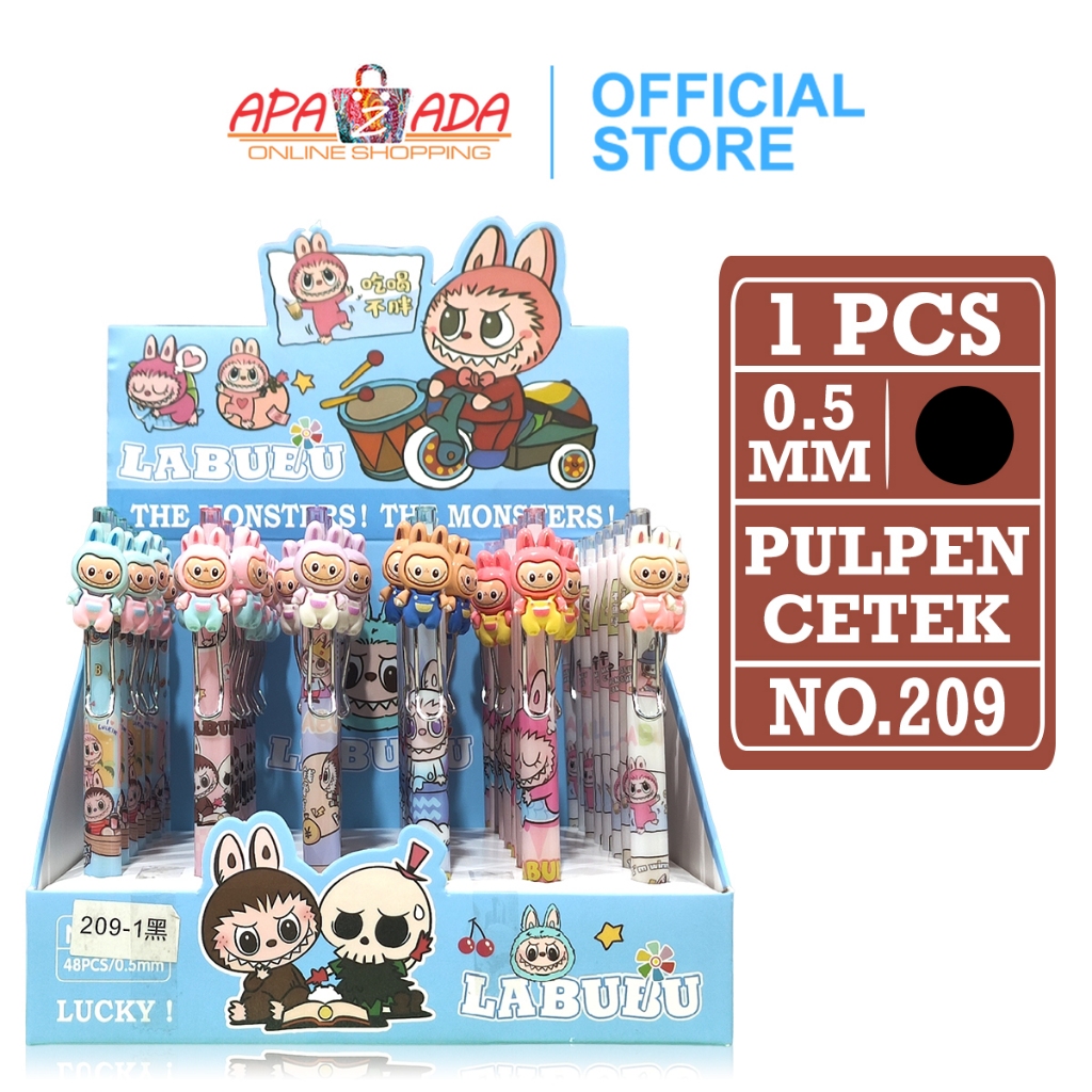 

Gel Pen / Pulpen Gel 0.5mm Satuan [1 Pcs] / Pena Cetek Clip Labubu No.209