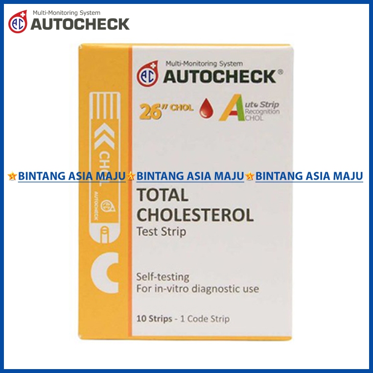 AUTOCHECK KOLESTROL KOLESTEROL TOTAL CHOLESTEROL CHOLESTROL STIK STRIP AUTO CHECK TEST CEK TES