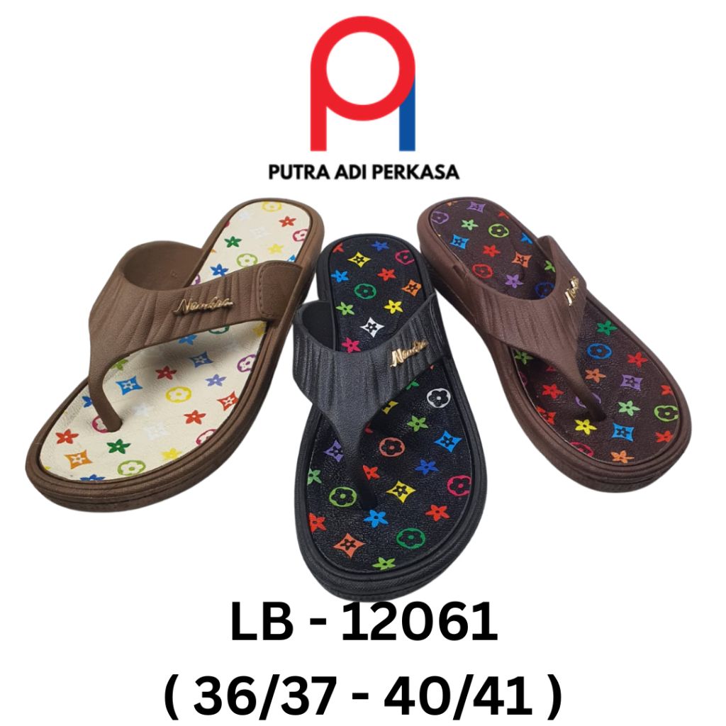 Sandal Jepit Karet Jelly Wanita New Era LB-12061 , 100% Original BY New Era Motif Lv