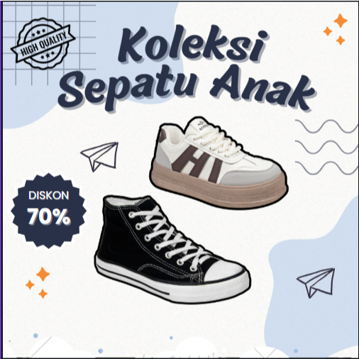 Zeodda Pekanbaru Sepatu Sneakers Sekolah Anak Size 36-37 Back To School