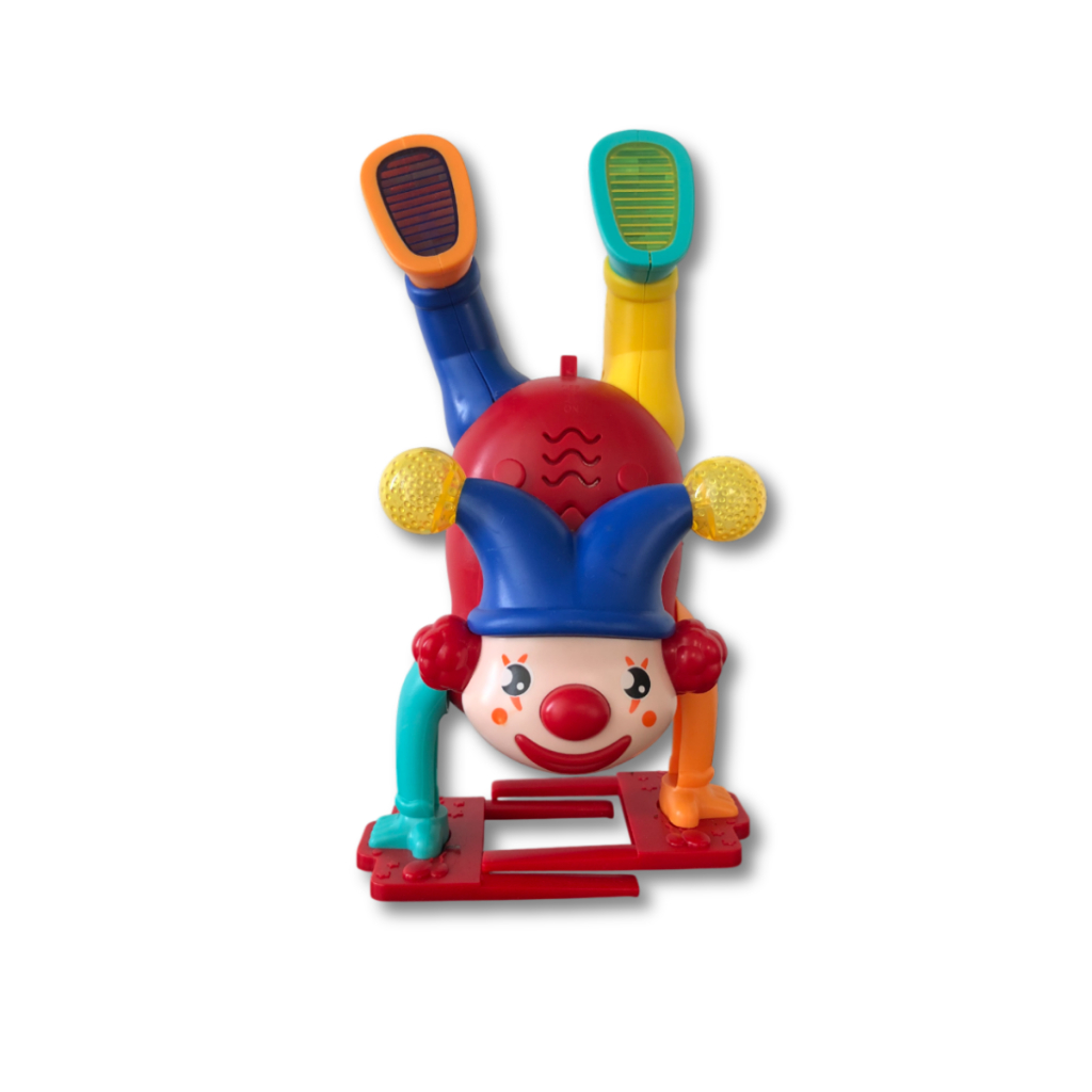 Mainan Anak Lucu Karakter Badut Sirkus Upside Down, Crazy Circus Clown Dancing Robot dengan Lampu & 