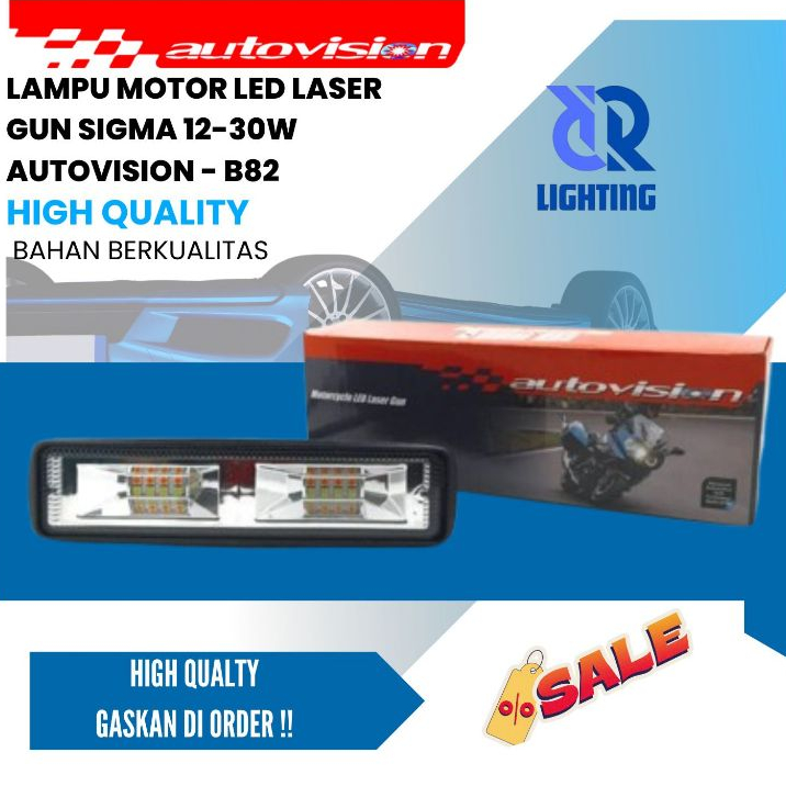 Lampu Motor LED Laser Gun Sigma 12-30W Autovision - B82
