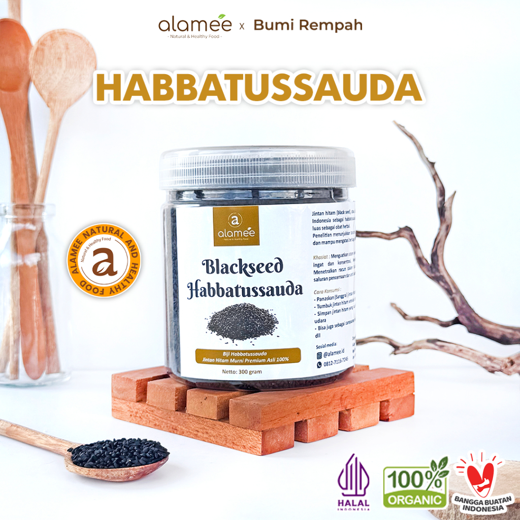 

ALAMEE Biji Habbatussauda Original Asli Jinten Hitam Jintan Habatusauda 300 gram bumi rempah