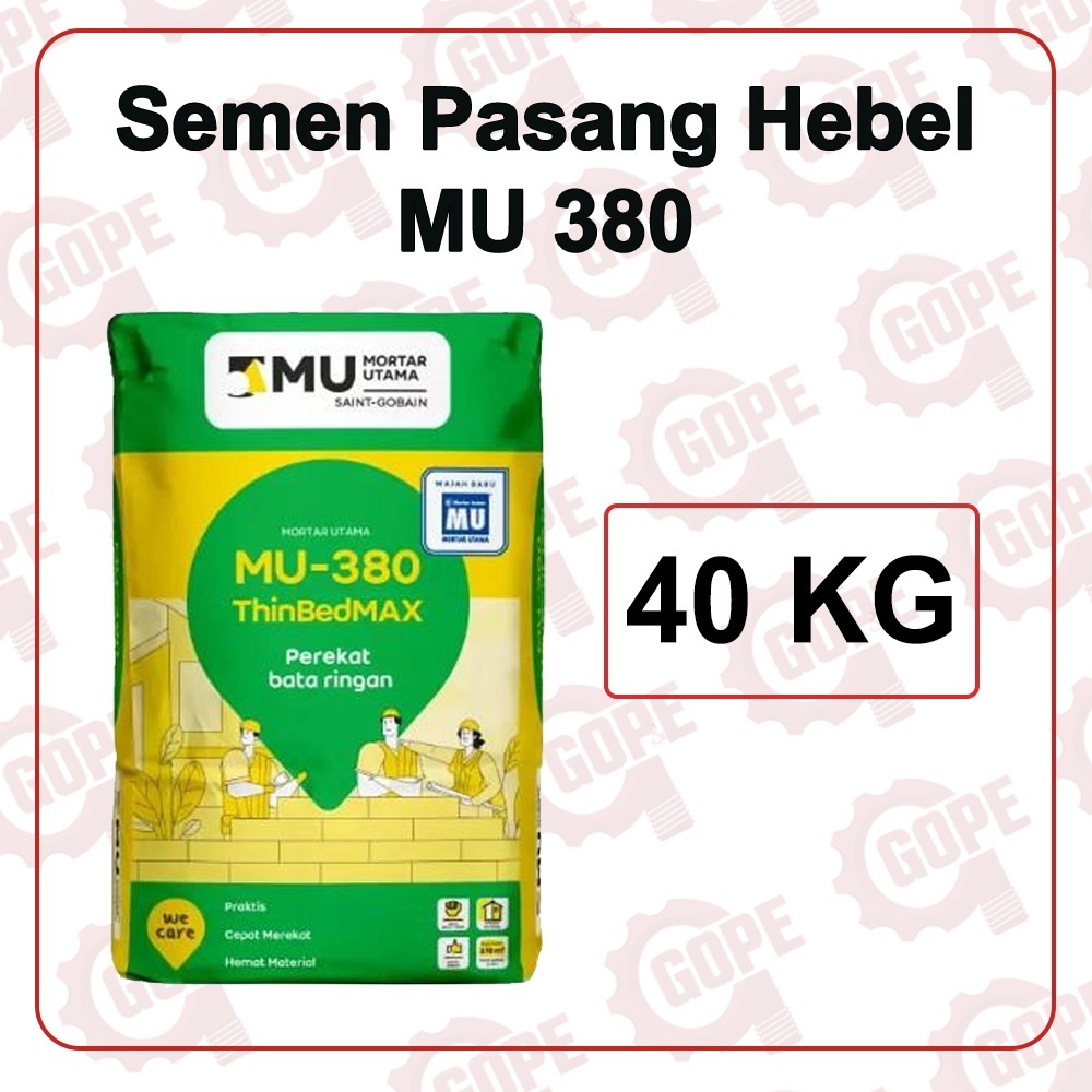 Mu 380 Mortar Utama Semen Perekat Hebel Kemasan Sak 40 Kg