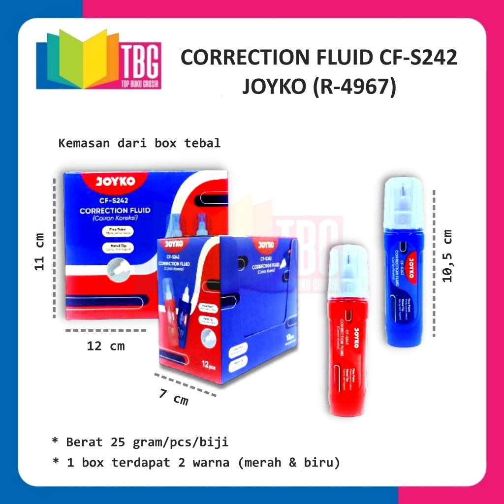 

1 PCS CORRECTION FLUID CF-S242 JOYKO / TIP-X CAIR / CORRECTION FLUID / STIPO JOYKO (R-4967)