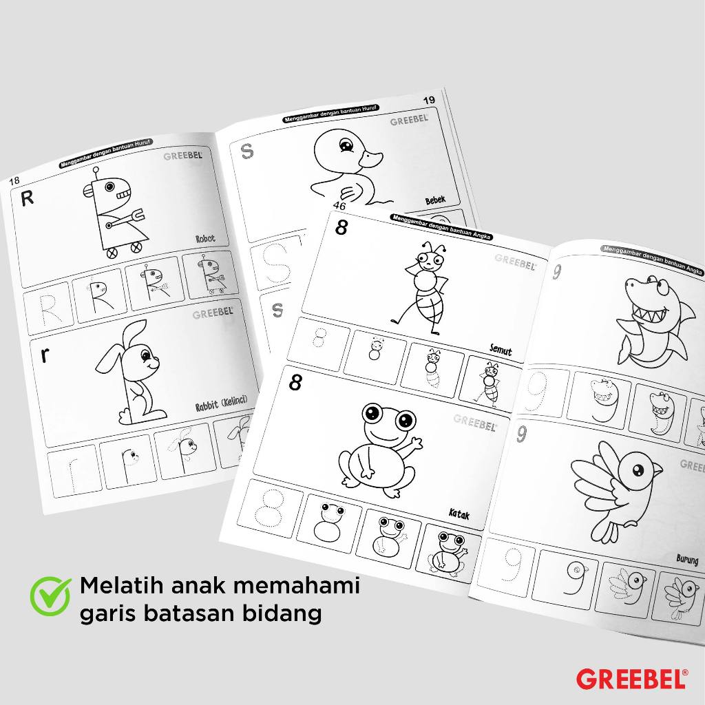 

[Whispers] GREEBEL Buku Mewarnai / Buku Tutorial Menggambar 40 Halaman / Coloring Book Untuk Anak