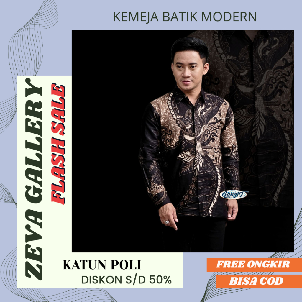 Kemeja Batik Pria Modern Baju Batik Pria Dewasa Lengan Panjang Atasan Batik Pria Dewasa Baju Batik K