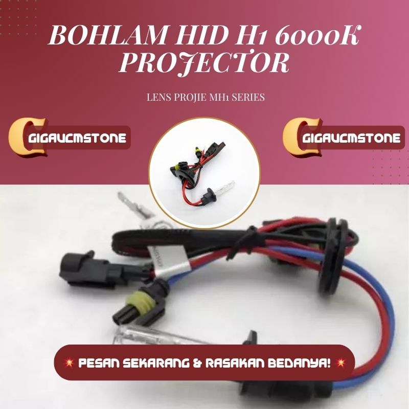Bohlam HID H1 6000K Projector Lens Projie MH1 Series