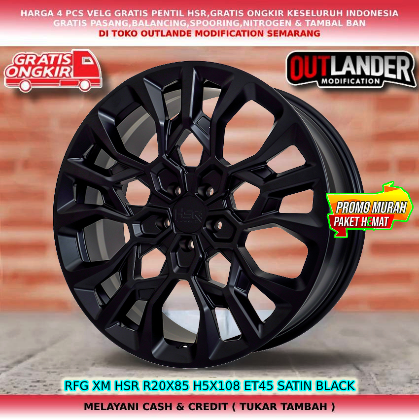 velg racing r20/velg mobil omoda 5 cerry j6 pcd 5x108 velg hsr forged r20