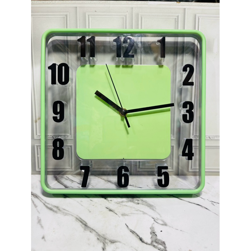 Jam Dinding Warna-warni 9028/jam dinding transparan elegan/jam dinding unik/ Jam Dinding Diameter 27