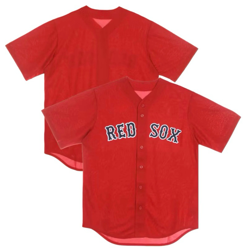 BORDIR IMPORT JERSEY BAJU BASEBALL BOSTON RED SOX MERAH