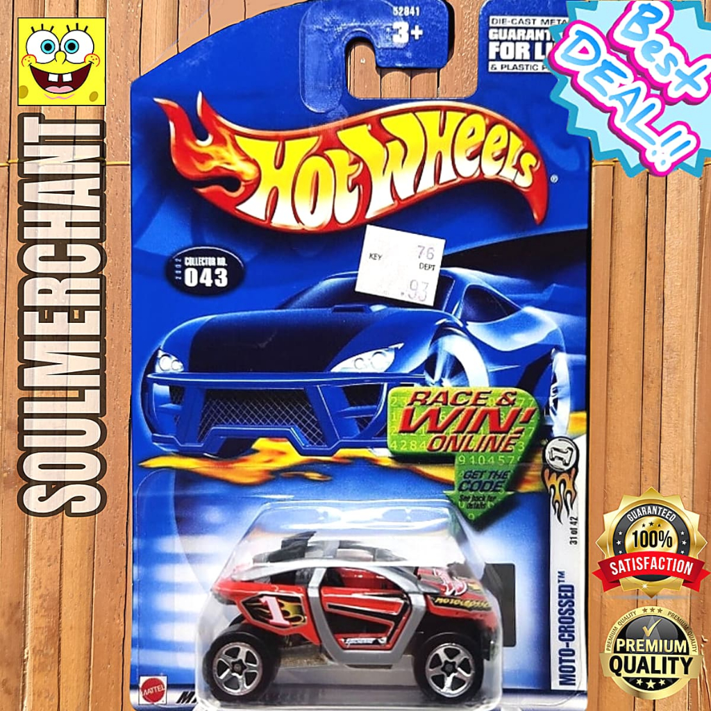 Hot Wheels Moto Crossed Merah Buggy Car Off Road