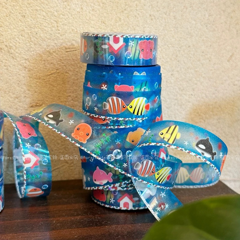 

[35cm] FN Ikan Laut Sea Share Ecer Stiker Roll - Sticker Deco Journaling Cute