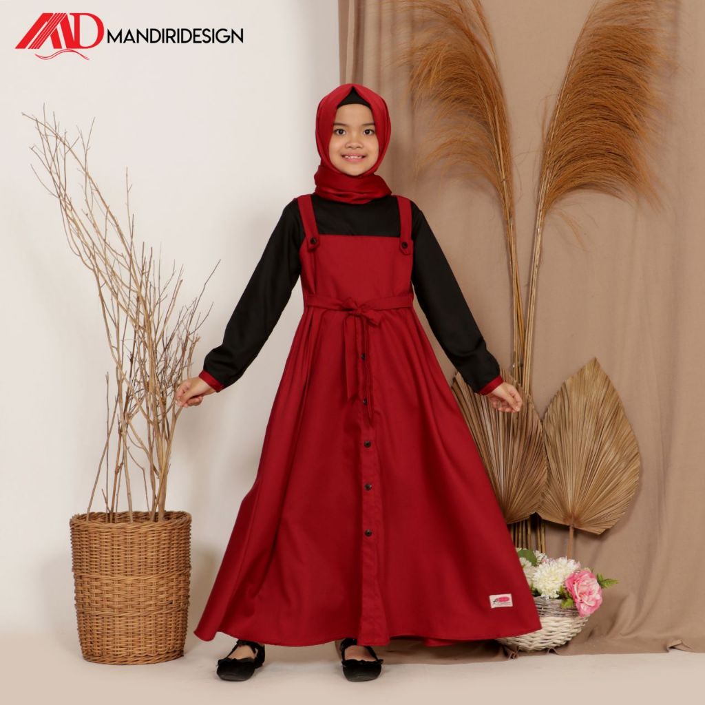 GAMIS ANAK PEREMPUAN MELODY  BUSANA MUSLIM ANAK TANGGUNG  BAJU MUSLIM ANAK USIA 4 - 12 TAHUN